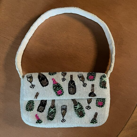 Anthropologie | Maeve The Fiona Beaded Bag Party Edition | Champagne Pattern - Picture 2 of 8